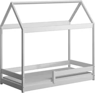 Łóżka dla dzieci i młodzieży - Elior Białe łóżko dziecięce z barierkami - Rara 200x90 cm - miniaturka - grafika 1