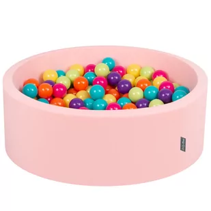 KiddyMoon kąpiel dla dzieci z kolorowymi piłkami,  7 cm, okrągła, wyprodukowana w UE - Suche baseny - miniaturka - grafika 1