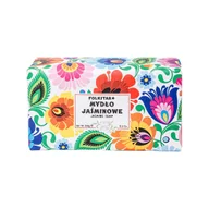 Mydła - MYDŁO W KOSTCE JAŚMINOWE FOLK 300G - ŁOWICKIE BIAŁE FOLKSTAR - miniaturka - grafika 1