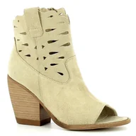 Botki damskie - Botki beżowe z odkrytymi palcami CARINII - Carinii - miniaturka - grafika 1