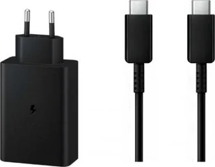 Ładowarka Vega LITTE ŁADOWARKA SIECIOWA PD 2xUSB-C 1xUSB EP-T6530 65W CZARNY BULK + ECONOMY KABEL USB PD TYP-C DO TYP-C 5A 100W CZARNY USB3.0> - Ładowarki do telefonów - miniaturka - grafika 1