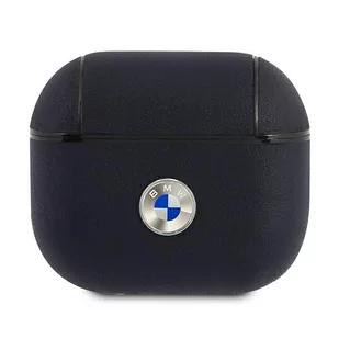 BMW BMA3SSLNA AirPods 3 cover granatowy/navy Geniune Leather Silver Logo BMW000442-0 - Akcesoria do słuchawek - miniaturka - grafika 1