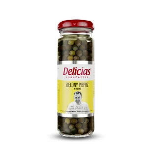 Pieprz Zielony W Zalewie 100 G Delicias Agrucapers - Pasztet i przetwory mięsne - miniaturka - grafika 1
