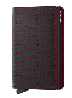 Portfele - Mały portfel RFID Secrid Slimwallet Fuel - black / red - grafika 1