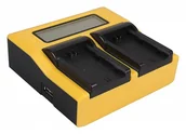 Akcesoria fotograficzne - Ładowarka podwójna Patona LCD USB Fuji NP-W235 - miniaturka - grafika 1