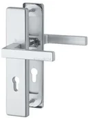 Klamki - Komplet klamek Austin do drzwi zewnętrznych w kolorze srebrnym - miniaturka - grafika 1