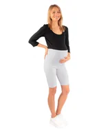 Legginsy - Damskie legginsy ciążowe krótkie szare Golden Queen r.3XL - miniaturka - grafika 1