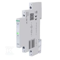 Inne akcesoria elektryczne - Lampka kontrolna zasilania z zabezpieczeniem LK-BZ-701G 1/3S 230V 1xLED ZIELONA - miniaturka - grafika 1