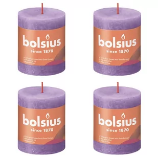 Świece pieńkowe Shine, 4 szt., 80x68 mm, żywy fiolet Lumarko! - Aromaterapia - miniaturka - grafika 1