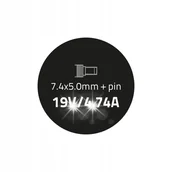 Zasilacze do laptopów - Qoltec Zasilacz do laptopa HP Compaq 90W 19V 4.74A 7.4*5.0+pin +kabel - miniaturka - grafika 1