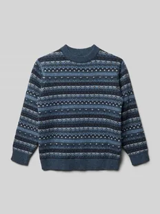 Sweter z dzianiny z prążkowanymi wykończeniami - Swetry dla chłopców - miniaturka - grafika 1