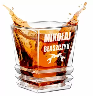Szklanka do whisky geometric z grawerem dla mechanika majsterkowicza - Szklanki - miniaturka - grafika 1