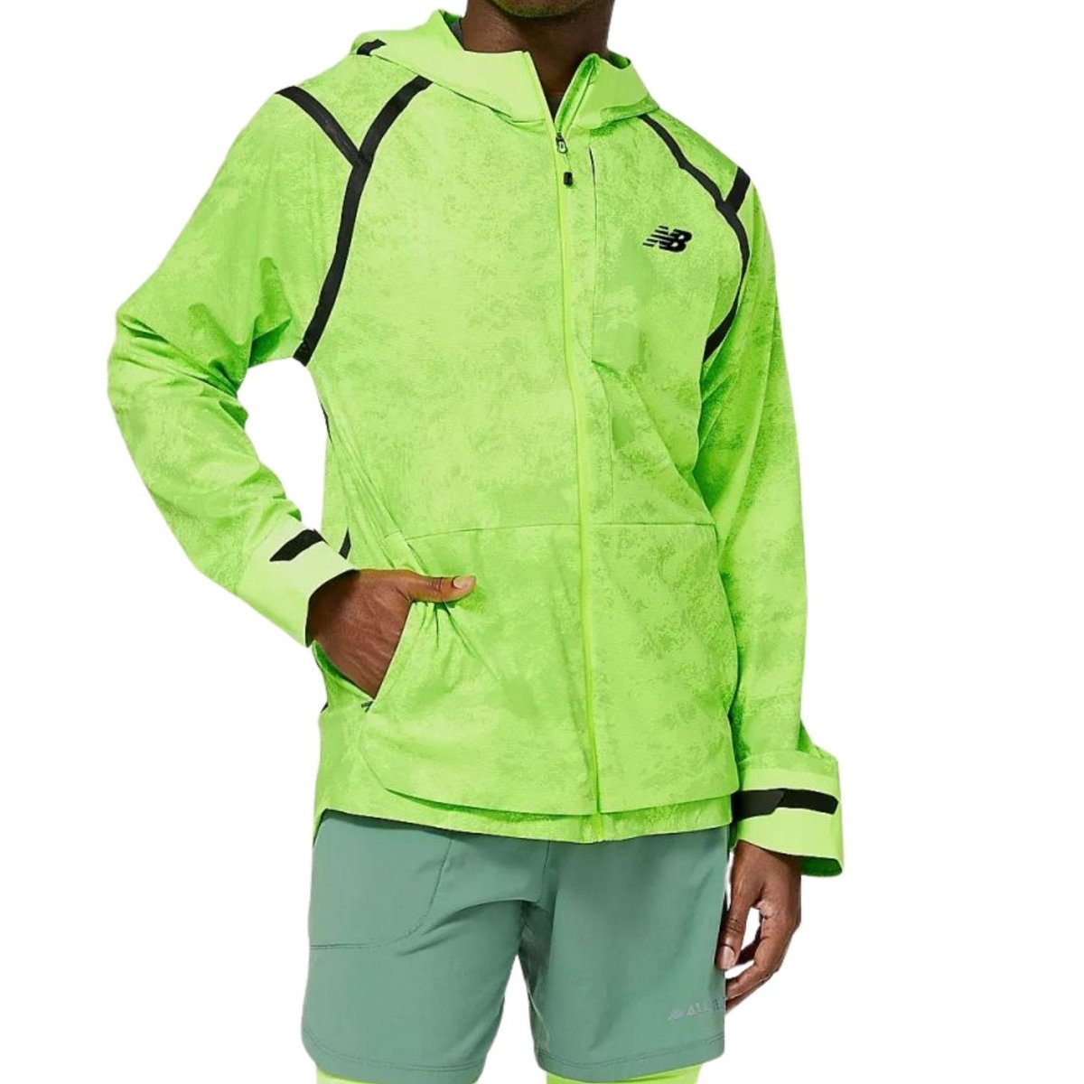 Kurtka męska New Balance Impact Run sportowa do biegania wodoodporna-S