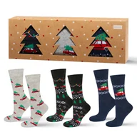 Skarpetki męskie - Kolorowe Skarpetki męskie SOXO Świąteczne Maluch - 3 Pary-40–45 - miniaturka - grafika 1