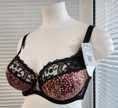 Biustonosze - Biustonosz VENA VB-473 cynamon+czarny (kolor cynamon+czarny, rozmiar 85E) - miniaturka - grafika 1