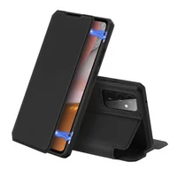 Etui i futerały do telefonów - Dux Ducis Skin X kabura etui pokrowiec z klapką Samsung Galaxy A72 4G czarny - miniaturka - grafika 1