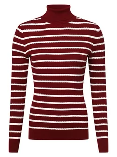 Tommy Hilfiger - Sweter damski, czerwony|biały - Swetry damskie - miniaturka - grafika 1