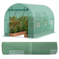 Szklarnie ogrodowe - Folia Zamienna na Tunel Foliowy Ogrodowy Foliak Zielona UV4 Mocna 2x3x2m - miniaturka - grafika 1