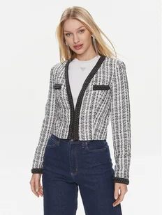 Guess Marynarka Tosca Braid Boucle J W4RN38 WFWV2 Czarny Regular Fit - Marynarki i żakiety damskie - miniaturka - grafika 1