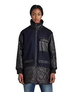 G-STAR RAW Damska kurtka wewnętrzna z długim pluszem, pikowana, Niebieski (Mazarine Blue D17485-c410-4213), M - Kurtki damskie - miniaturka - grafika 1