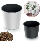 Donice - Doniczka okrągła niska DURO300 Donica + wkład + keramzyt 1l - miniaturka - grafika 1