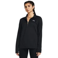 Koszulki sportowe damskie - Damski longsleeve treningowy Under Armour Tech 1/2 Zip- Solid - czarny - UNDER ARMOUR - miniaturka - grafika 1