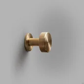 Wieszaki i stojaki - Wieszak ścienny Nena S Short W Mosiężny Szczotkowany Nielakierowany - miniaturka - grafika 1