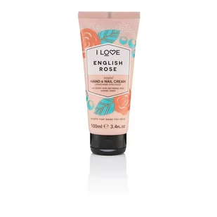 I Love, Scented Hand & Nail Cream, Nawilżający krem do dłoni i paznokci English Rose, 100 ml - Kremy i maski do rąk - miniaturka - grafika 1