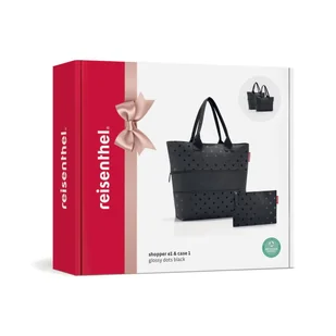 Zestaw prezentowy Torba SHOPPER E1 glossy dots black i kosmetyczkaReisenthel - Torebki damskie Zestaw prezentowy Torba SHOPPER E1 glossy dots black i kosmetyczkaReisenthel - Torebki damskie - miniaturka - grafika 1