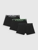 Majtki dla dzieci - 4F Bielizna bokserki (3-pack) chłopięce - czarne 158/164 (12-14 lat) - miniaturka - grafika 1
