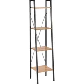 Regały - Regał REG-1 Narvik Halmar Dąb Sonoma, Czarny - miniaturka - grafika 1