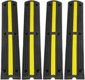 Wyposażenie miejsc publicznych - Listwa przejazdowa do kabli 100cm 4szt gumowa 8t ochrona przewody garaż - miniaturka - grafika 1