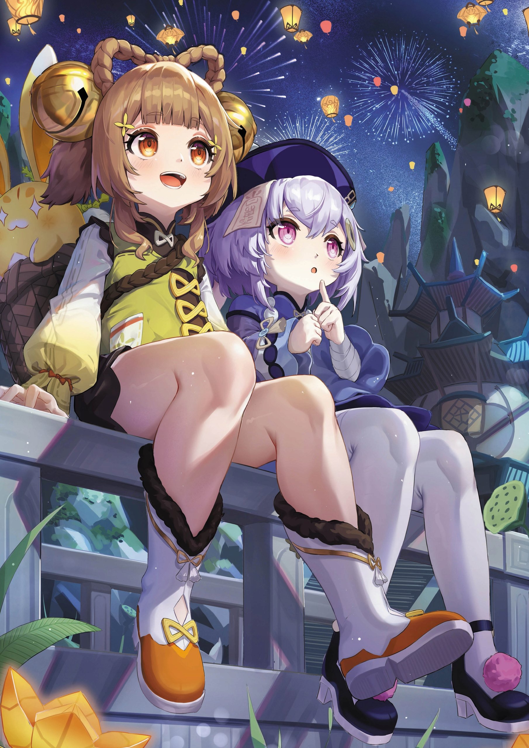Plakat A1 Genshin Impact Anime Gra Yaoyao Qiqi