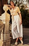 Spodnie damskie - Bawełniane spodnie damskie typu kuloty w kolorze białym 4018, Kolor biały, Rozmiar XS, Moodo - Primodo.com - miniaturka - grafika 1
