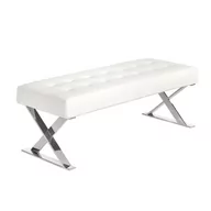 Ławki do przedpokoju - Biała ławka ze sztucznej skóry  5001 ANGEL CERDA - miniaturka - grafika 1