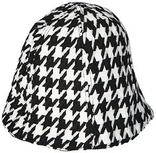 Sisley Czapka damska HAT 6HKYWA00D, czarno-biała piied de Poule 901, M (2 sztuki) - Czapki damskie - miniaturka - grafika 1
