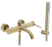 Baterie umywalkowe - Rea Bateria WANNOWA JS-B80103GB SPOT ZŁOTA SZCZOTKOWAN REA-B2083 - miniaturka - grafika 1