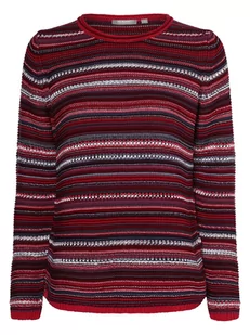 RABE - Sweter damski, wyrazisty róż|niebieski|biały - Swetry damskie - miniaturka - grafika 1