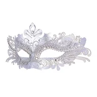 Moda i Uroda OUTLET - Hoshin Maskaradowa maska, Mardi Gras Deecorations weneckie maski dla kobiet (srebrna) - miniaturka - grafika 1