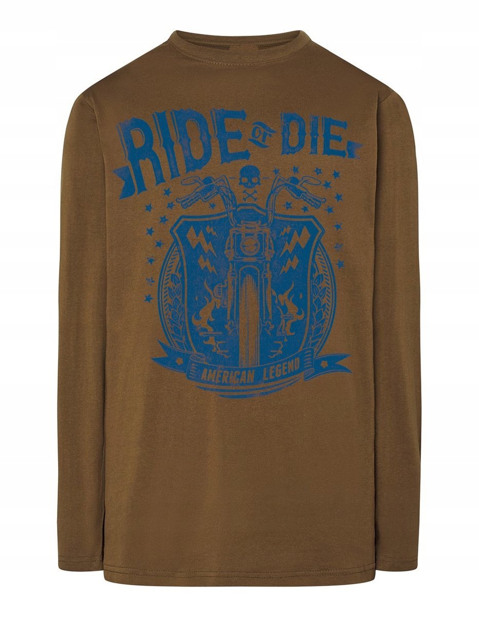 Longsleeve męski nadruk Ride or Die r.XS