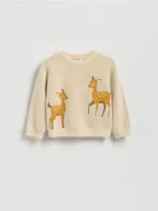 Bluzy dla dziewczynek - Reserved - Miękki sweter z aplikacją - wielobarwny - miniaturka - grafika 1