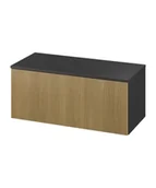 Szafki łazienkowe - Szafka łazienkowa pod umywalkę z blatem Meissen Keramik Werta 100 cm jasne drewno S1005-010 - miniaturka - grafika 1