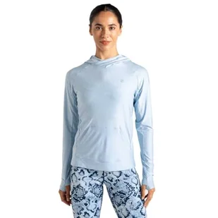 Dare2B Damska bluza z kapturem Sprint City Casual Tops, lekka, odprowadzająca pot i antybakteryjna - idealna do aktywności na świeżym powietrzu, treningu i odzieży sportowej, niebieska - Bluzy damskie - miniaturka - grafika 1