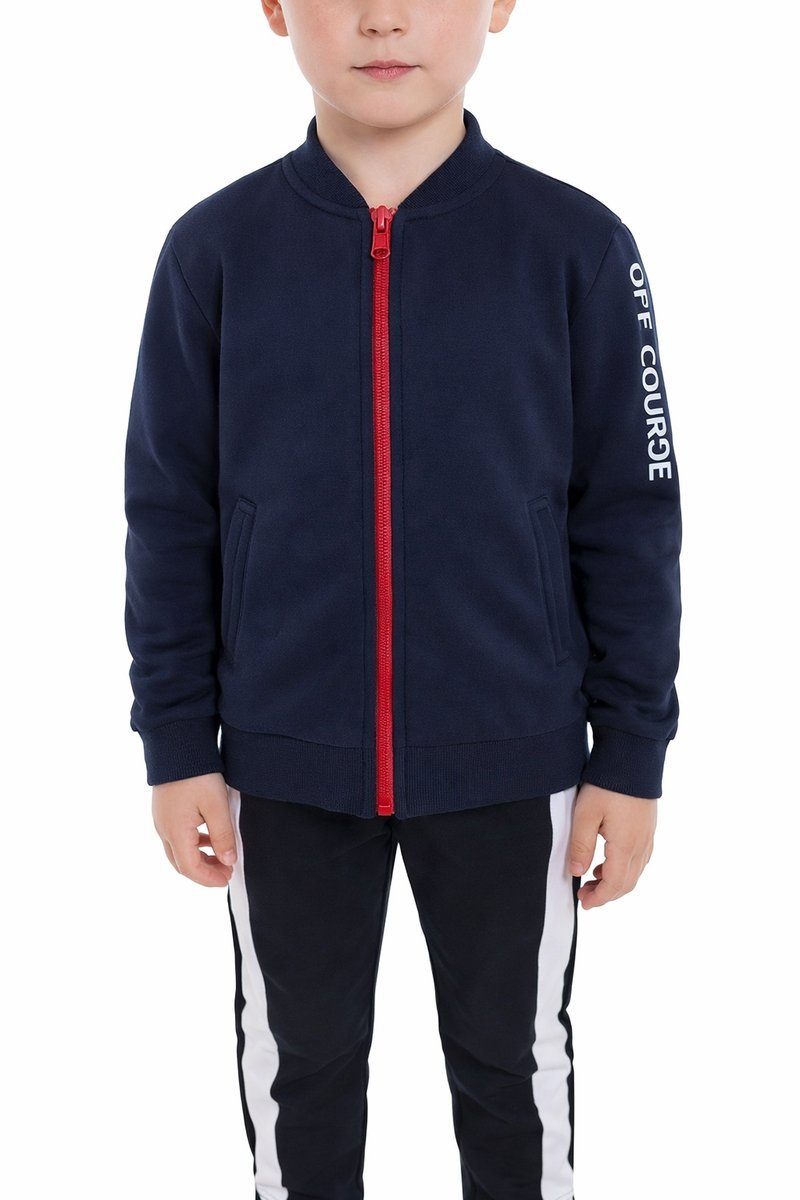 GUESS BLUZA DZIECIĘCA GRANATOWA Z CZERWONYM ZAMKIEM 90 2I4A