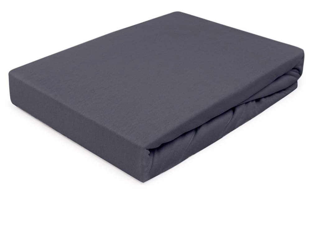 Prześcieradło jersey z gumką 200x220 grafit 150gr/m2 GRUBE polska produkcja