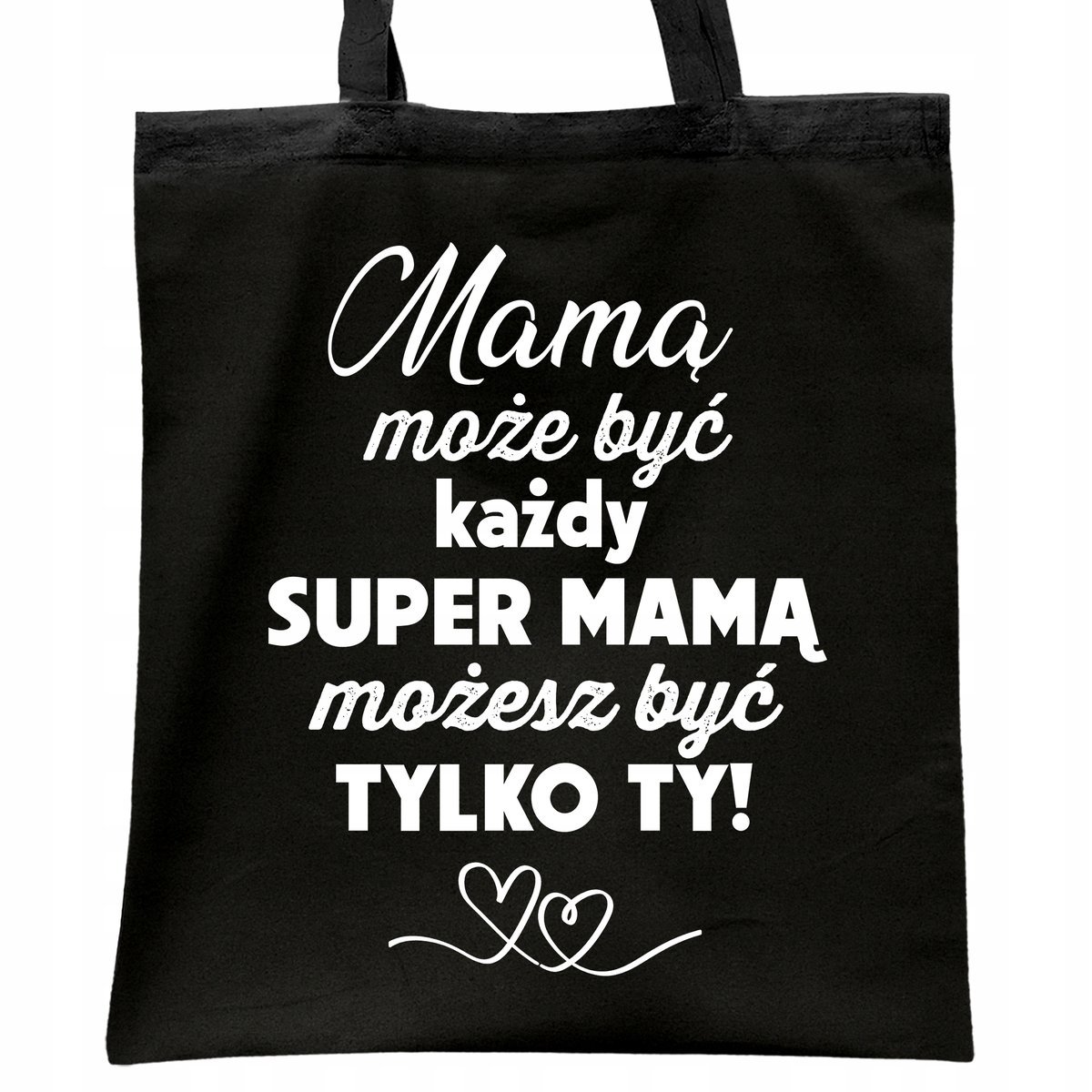 Torba Bawełniana Czarna Na Zakupy Dzień Matki Dla Mamy Prezent