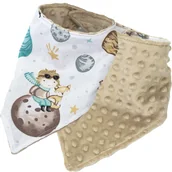 Śliniaki i fartuszki - Kerstin ŚLINIAK APASZKA MINKY BAWEŁNA NA RZEPY MIĘKKI 2w1 - miniaturka - grafika 1