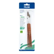 Pędzle - Milan Pędzle okrągłe z włosia koziego seria 101 3 szt. - miniaturka - grafika 1