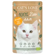 Mokra karma dla kotów - Cat's Love Bio, 6 x 100 g - Adult, Biokurczak - miniaturka - grafika 1