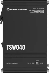 Switch Teltonika Teltonika NETWORKS TSW040 8-Port PoE+ Switch Nie zarządzany Fast Ethernet 10/100 Obsługa PoE Czarny - Switche - miniaturka - grafika 1